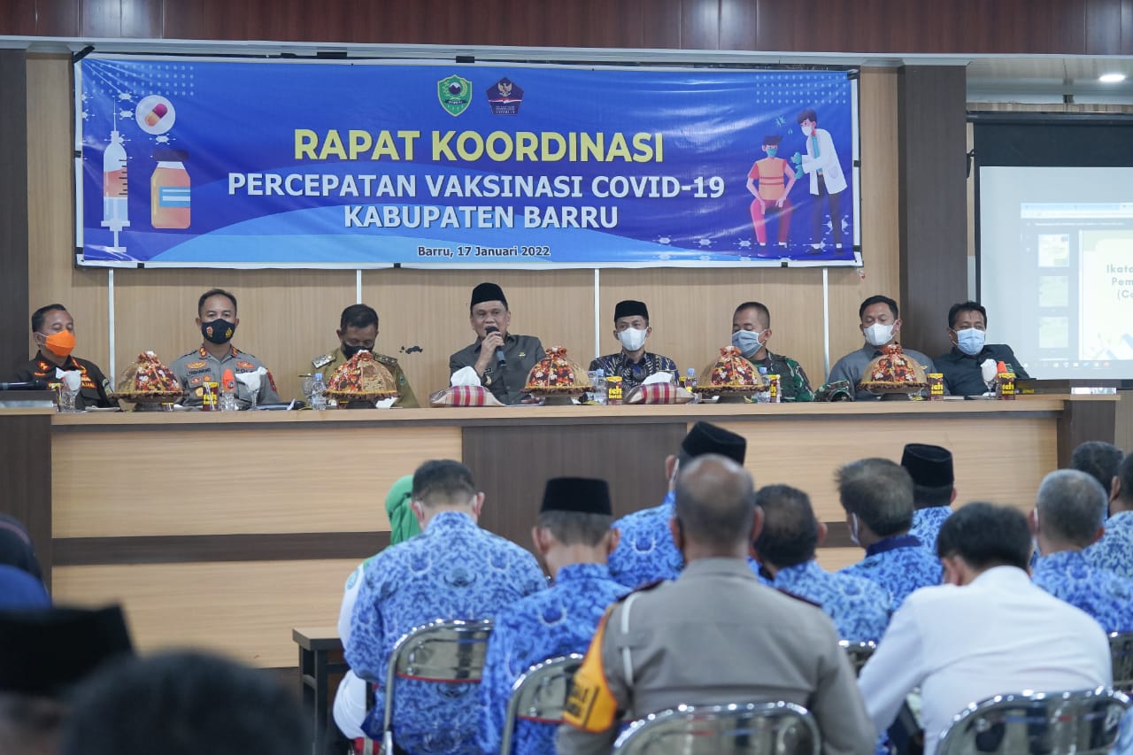 Bupati Barru Hadiri Rakor Percepatan Vaksinasi Covid-19