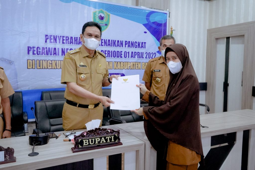 Bupati Barru Serahkan SK Kenaikan Pangkat ke 478 ASN