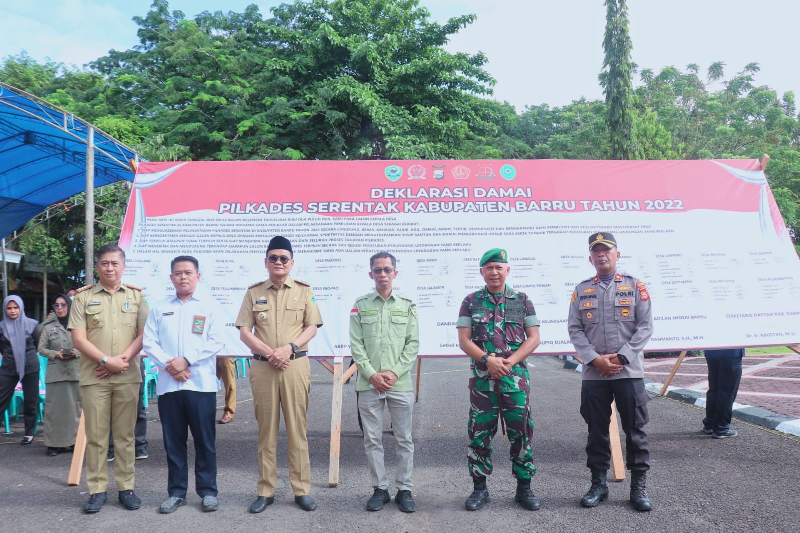 Deklarasi Pilkades Damai, Bupati Barru : Cakades Harus Ciptakan Suasana Kondusif