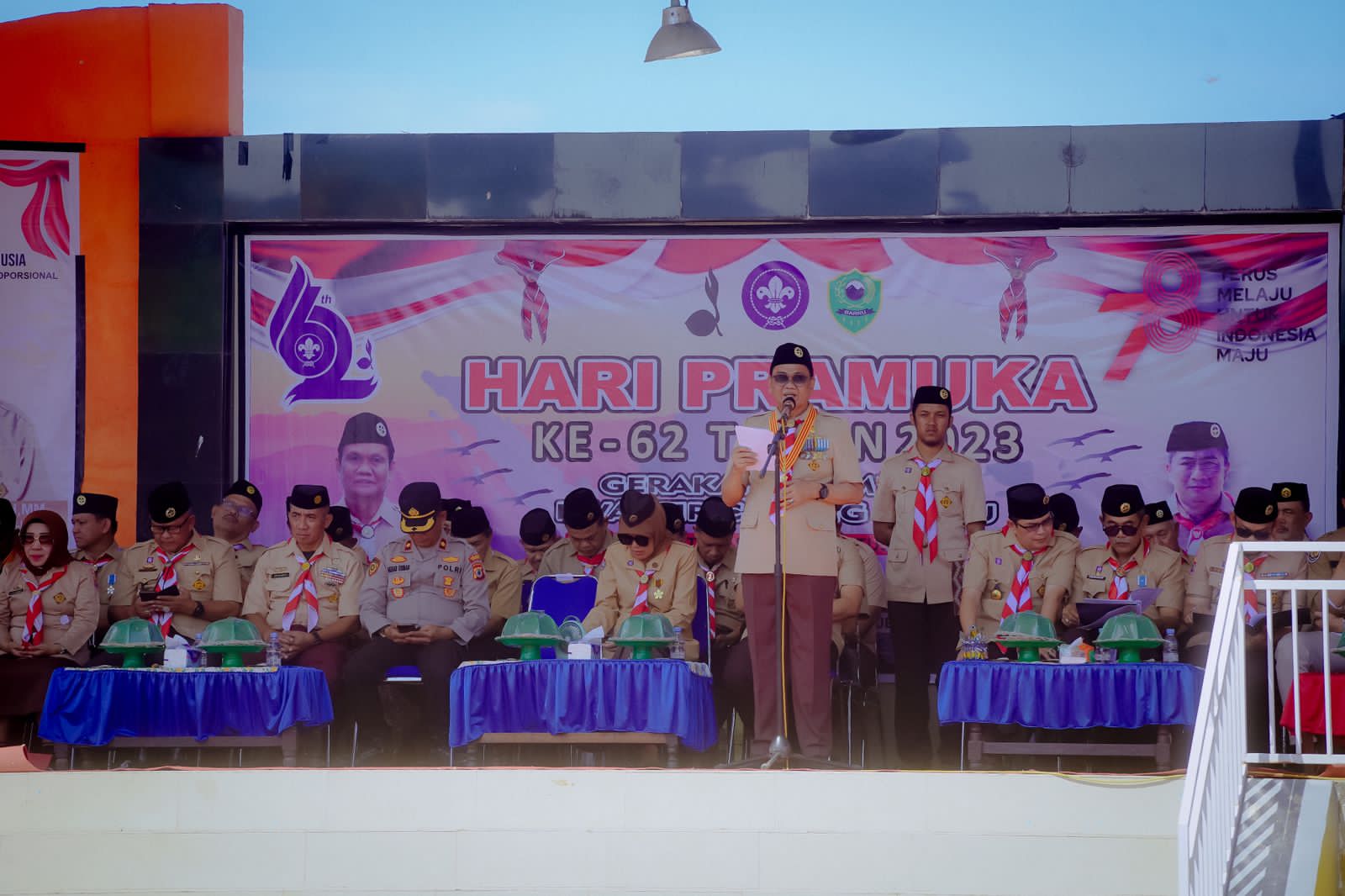 BUPATI BARRU PIMPIN UPACARA HARI PRAMUKA TINGKAT KABUPATEN BARRU