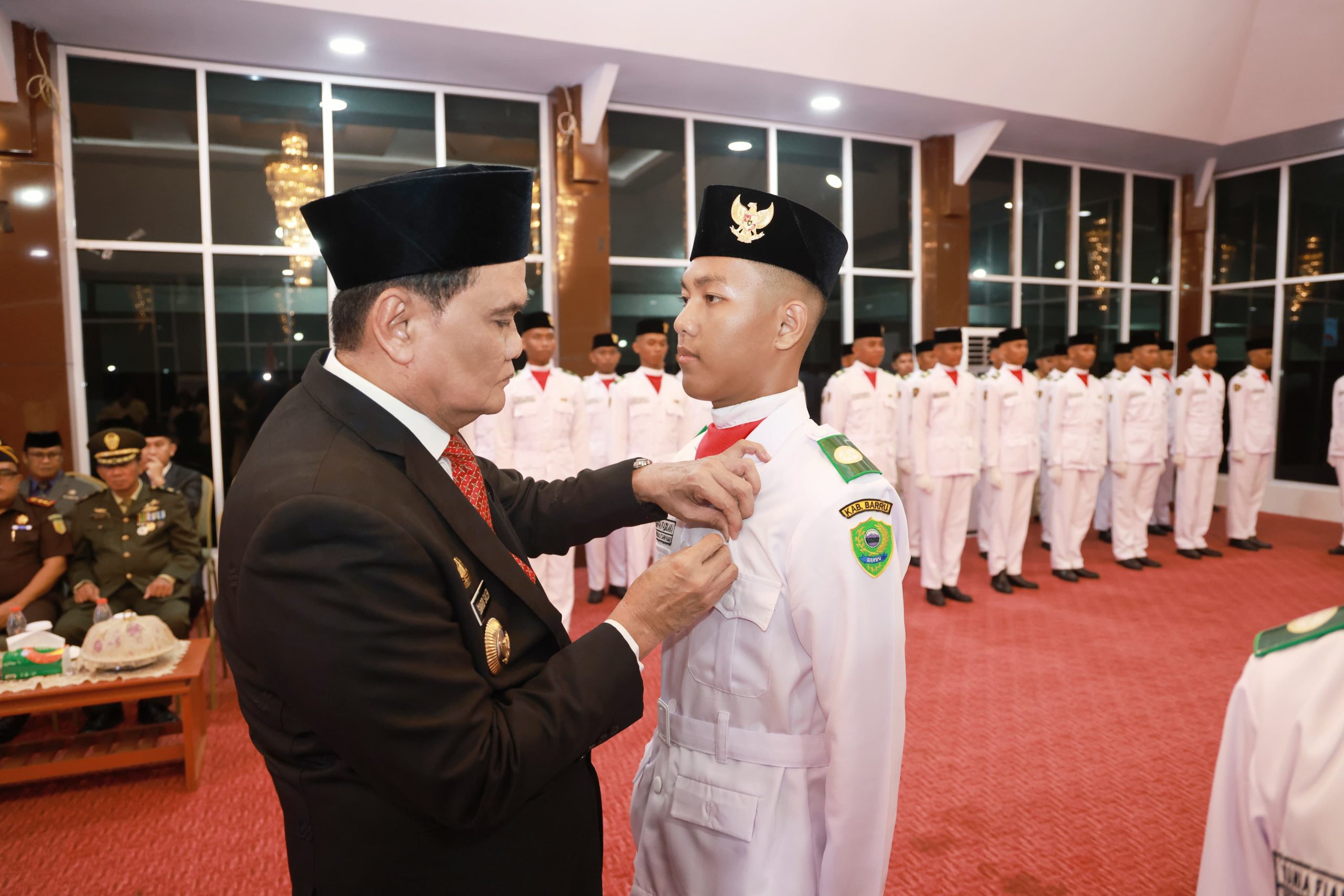 Bupati Barru Kukuhkan 70 Calon Paskibraka Kab.Barru Tahun 2024