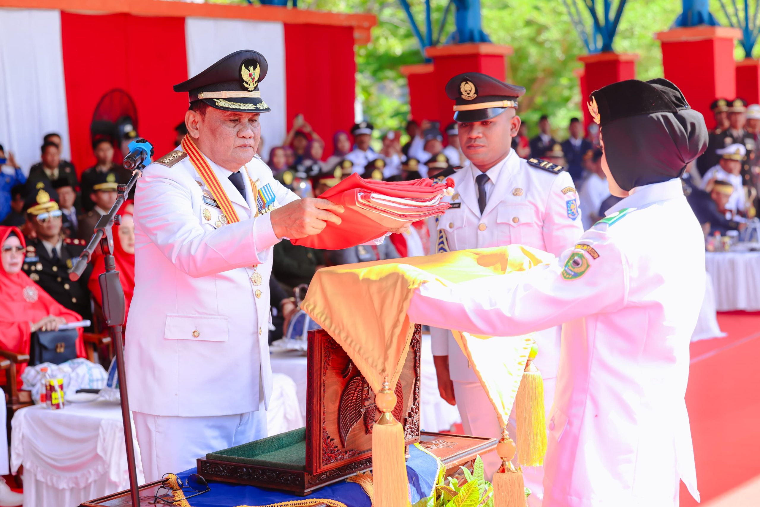 Upacara Peringatan Detik-Detik Proklamasi HUT RI Ke-79 Tingkat Kab. Barru Sukses